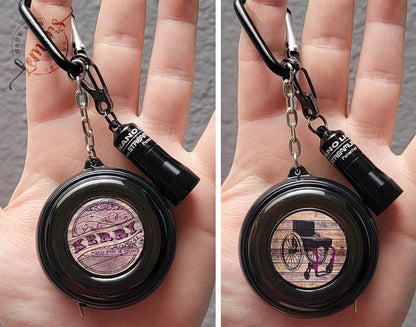 Personalized Pocket Tape Measure with Keychain Carabiner