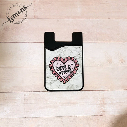 Phone Card Caddy Base with Interchangeable Cute & Psycho Insert