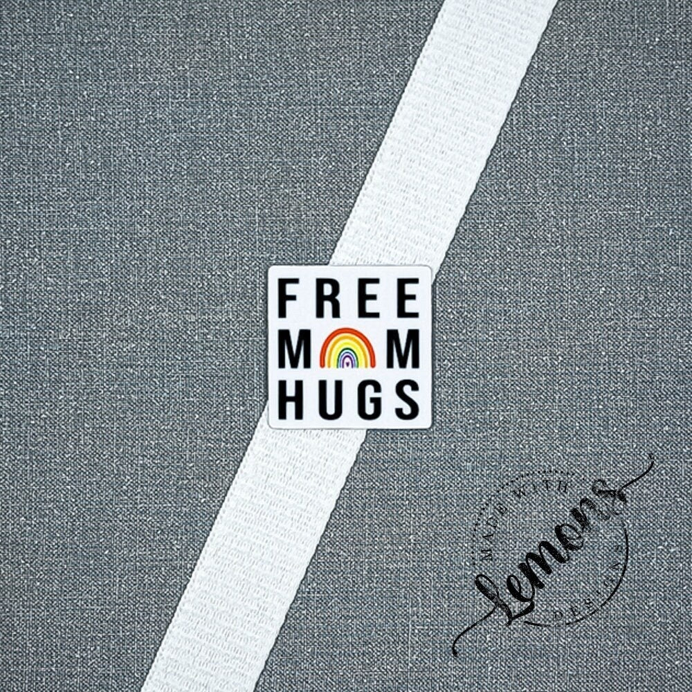 Free Mom Hugs 2.0 Square Pin